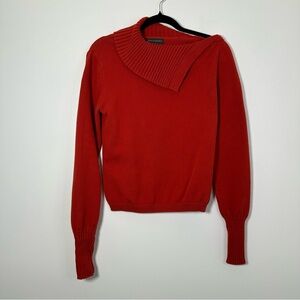 Banana Republic Women’s Mock Turtleneck 100% Cotton Red Sweater Size L